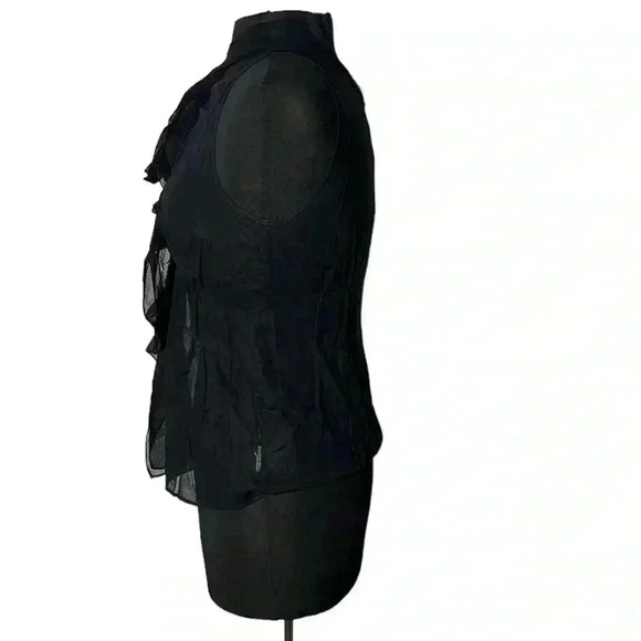 Vince Sheer Sleeveless Black Blouse Size 8 ((RR)) - Picture 2 of 6